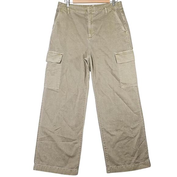 Gap Loose Khaki Cargo Pants Womens 10 Desert Cactus Baggy Y2K Style - Picture 2 of 6